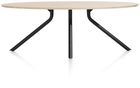 XOOON Arvada, Tisch 220 x 110 cm. - Ellipse - zentralem Fuß lang - Beige, Braun - 3