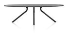 XOOON Arvada, Tisch 250 x 110 cm. - Ellipse - zentralem Fuß lang - Schwarz - 1