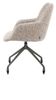 XOOON Mats, Armlehnstuhl - Aluminium Gestell graphit + Rollen - Stoff Luton crème -  - 4