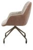 XOOON Mats, Armlehnstuhl - Aluminium Gestell steelbrown + Rollen - Pala cognac + Luton kupfer - Braun, Orange - 4