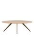 XOOON Arvada, Esstisch 220 x 110 cm, Ellipse, 4 Beine - Beige, Weiß, Gelb - 1