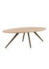 XOOON Arvada, Esstisch 220 x 110 cm, Ellipse, 4 Beine - Beige, Weiß, Gelb - 3