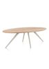 XOOON Arvada, Esstisch 220 x 110 cm, Ellipse, 4 Beine - Beige, Weiß, Gelb - 3