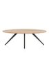 XOOON Arvada, Esstisch 220 x 110 cm, Ellipse, 4 Beine - Beige, Weiß, Gelb - 1