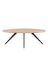 XOOON Arvada, Esstisch 220 x 110 cm, Ellipse, 4 Beine - Beige, Weiß, Gelb - 1