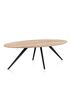 XOOON Arvada, Esstisch 220 x 110 cm, Ellipse, 4 Beine - Beige, Weiß, Gelb - 3