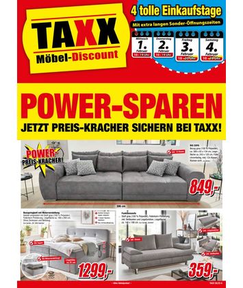 TAXX Möbeldiscount: Power-Sparen!