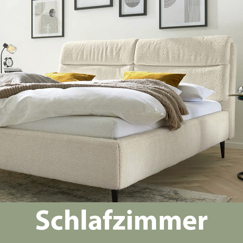 Interliving Schlafzimmermöbel - helles Polsterbett