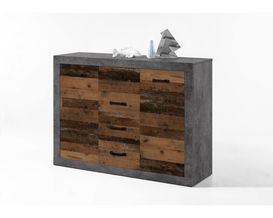 Kommode "Bert" ca. 117x90x37 cm, 2-türig, 4 Schubladen