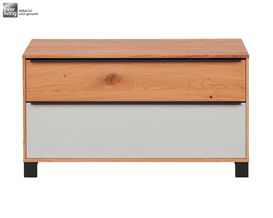 Interliving 6005 Garderobenbank Eiche bianco teilmassiv, grau