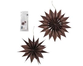 Stern "Kassia" aus Papier, braun, ca. 50 cm Durchmesser