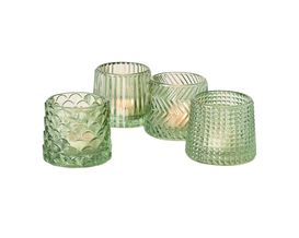 Teelichthalter "Sabena" rund, grün