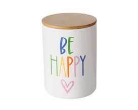 Vorratsdose "Happy", klein, ca. 16 cm hoch