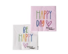 Servietten "Happy", 20 Stück, ca. 17x17 cm