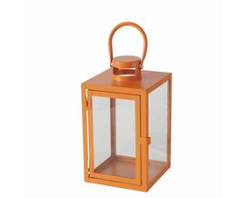 Laterne "Arana", orange, ca. 23,8 cm