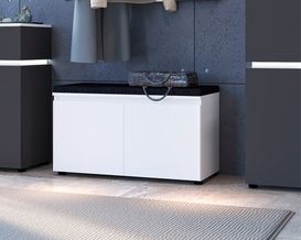 Garderobenbank "Walden", weiß, anthrazit, mit Sitzkissen