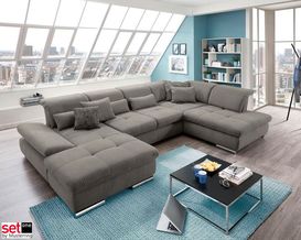 Wohnlandschaft leger "SO 4100" Set One by Musterring, grau