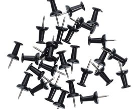 Pinnadeln, 25-tlg., schwarz