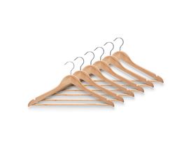 6-teiliges Kleiderbügel-Set aus Ahornholz