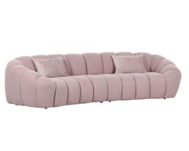 Megasofa XL, "Guben", Bubble-Optik, Bouclé-Stoff, leger