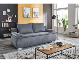 Verwandlungssofa "Sebnitz" inkl. Schlaffunktion, Bettkasten und Kissen