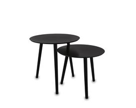 2er-Set Beistelltisch "Manni", schwarz