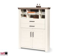 Highboard Set One by Musterring "York" weiß/Eiche