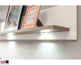 Wandboard/Regal Set One by Musterring "York" weiß/Eiche