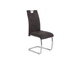 Schwingstuhl "Heide" mit Griff, mit chromfarbigem Gestell, anthrazit