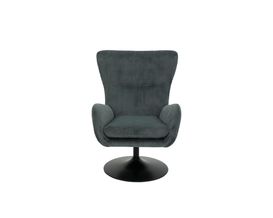 Sessel "Heddy", drehbar, Cord, dunkelgrau