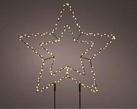 Micro-LED-Gartenstecker "Stern", Durchmesser ca. 38 cm, schwarz