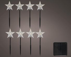 Solar-Stabbeleuchtung Sterne, 8-teilig, ca. 210 cm