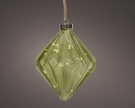 LED-Diamant grün, ca. 20 cm