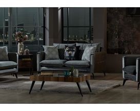 2er-Sofa, leger, "Samuel" inkl. Zier- und Rückenkissen