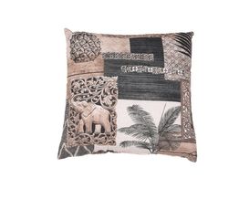 Dekokissen, braun gemustert, aus Textilserie 20