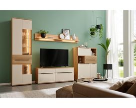 Interliving Anbauwand 2032, Eiche/Sandbeige
