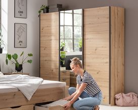 Schwebetürenschrank "Riga" Eiche Artisan Nachbildung