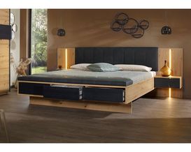 Bettanlage "Rottweil", ca. 180x200 cm, mit Nachtkommoden