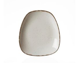 Teller "Casa", oval, ca. 22,5x20 cm, creme