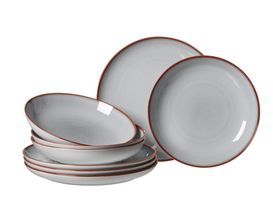 8-teiliges Speiseservice "Portofino" aus Steinzeug