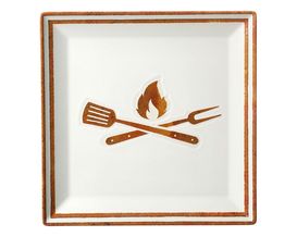 Grillteller "Rusty", flach, ca. 26x26 cm