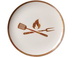 Grillteller "Rusty", flach, rund, ca. 26 cm