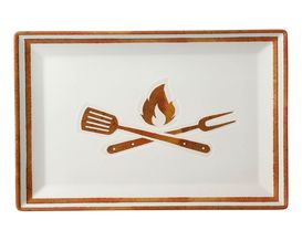 Platte "Rusty", flach, ca. 34x23 cm