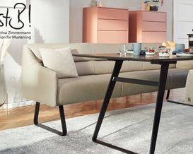 Bank "SP500" aus Leder, Musterring JustB! Bettina Zimmermann Kollektion ca. B 232 x T 70 cm