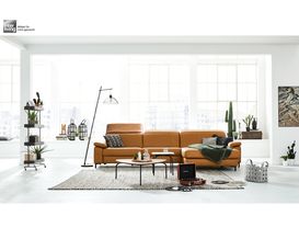 Wohnlandschaft "Interliving 4054", Leder Longlife Vivre kurkuma, ca. 347 x 176 cm