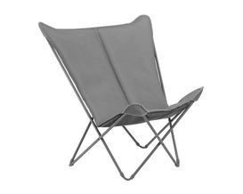 Faltbarer Loungestuhl Pop Up XL Silber/Titan
