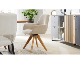 Interliving Schalensessel 5605, Cordbezug, naturfarben