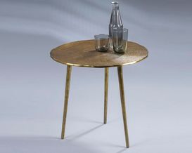 Couchtisch "Malente" rund, Messing antik