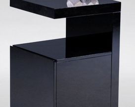 Beistelltisch "Marl", schwarz, mit Schubkasten