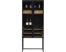 Trendhopper Weinschrank "Porto" Metall und Mangoholz